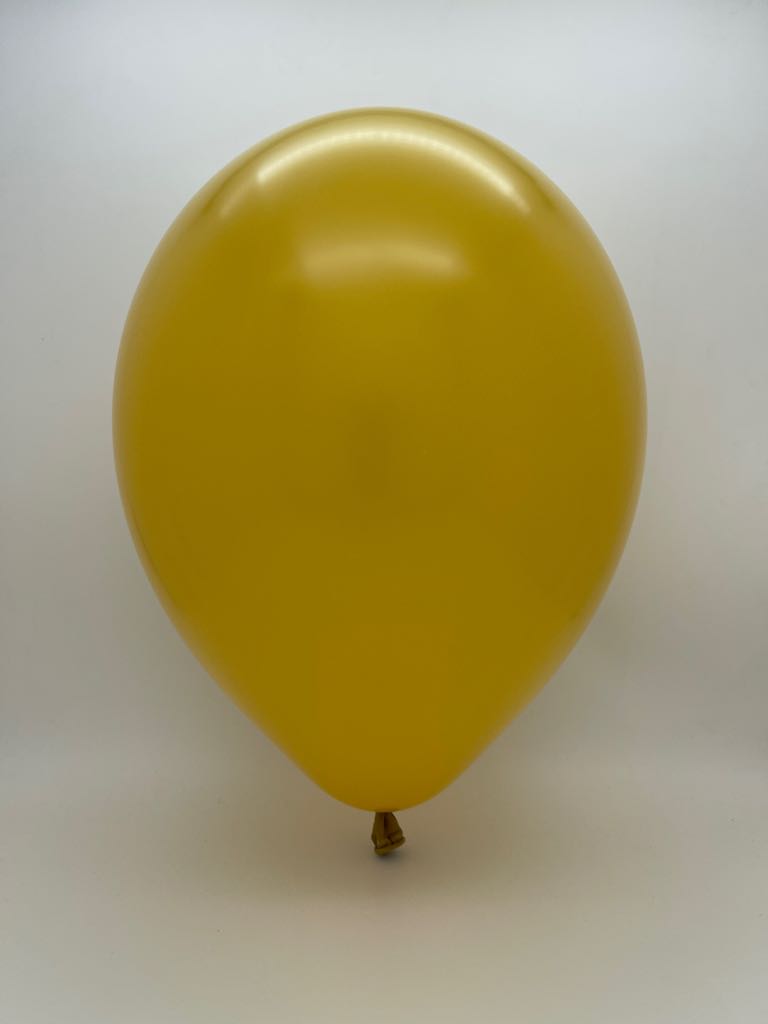 Inflated Balloon Image 11" Mustard Tuftex Latex Balloons (100 Per Bag)