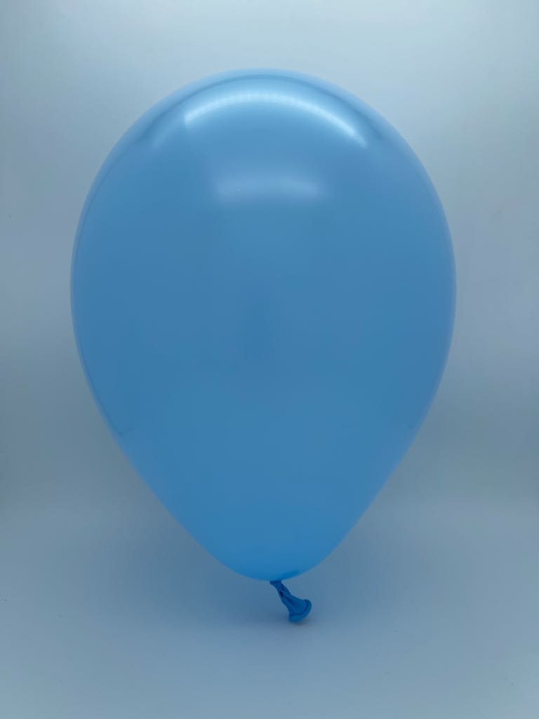 Inflated Balloon Image 17" Pastel Baby Blue Tuftex Latex Balloons (50 Per Bag)