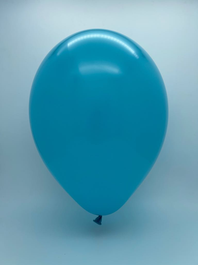 Inflated Balloon Image 24" Pastel Turquoise Latex Balloons (3 Per Bag) Brand Tuftex