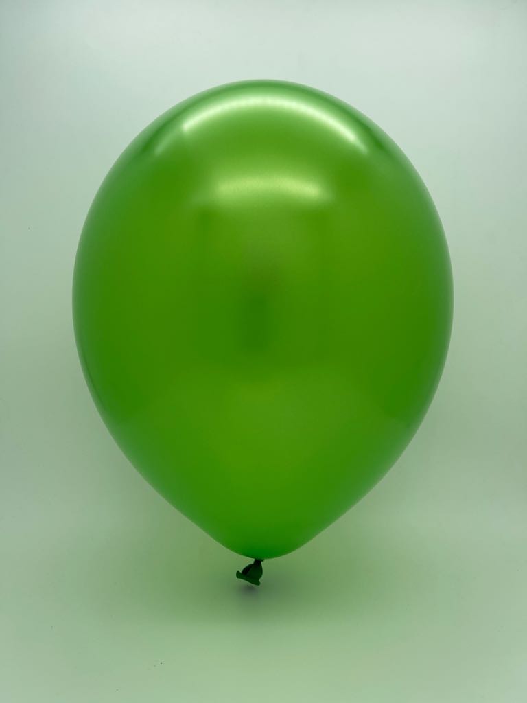 Inflated Balloon Image 5" Tuftex Latex Balloons (50 Per Bag) Pearl Metallic Green