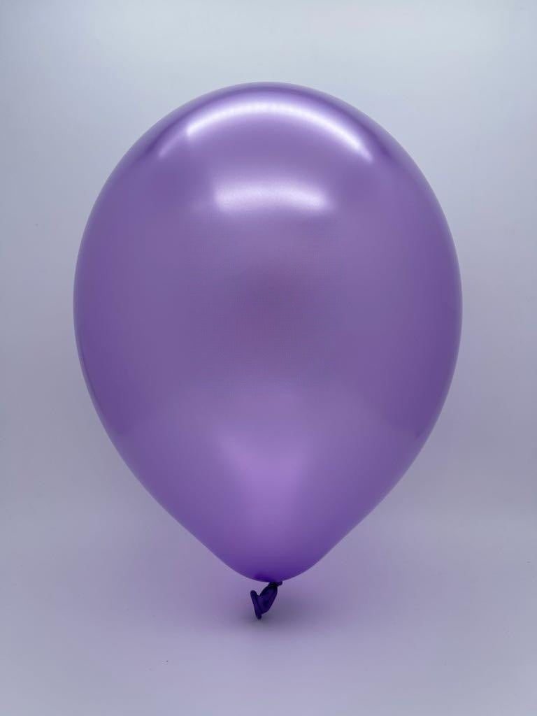 Inflated Balloon Image 11" Pearl Metallic Lilac Tuftex Latex Balloons (100 Per Bag)