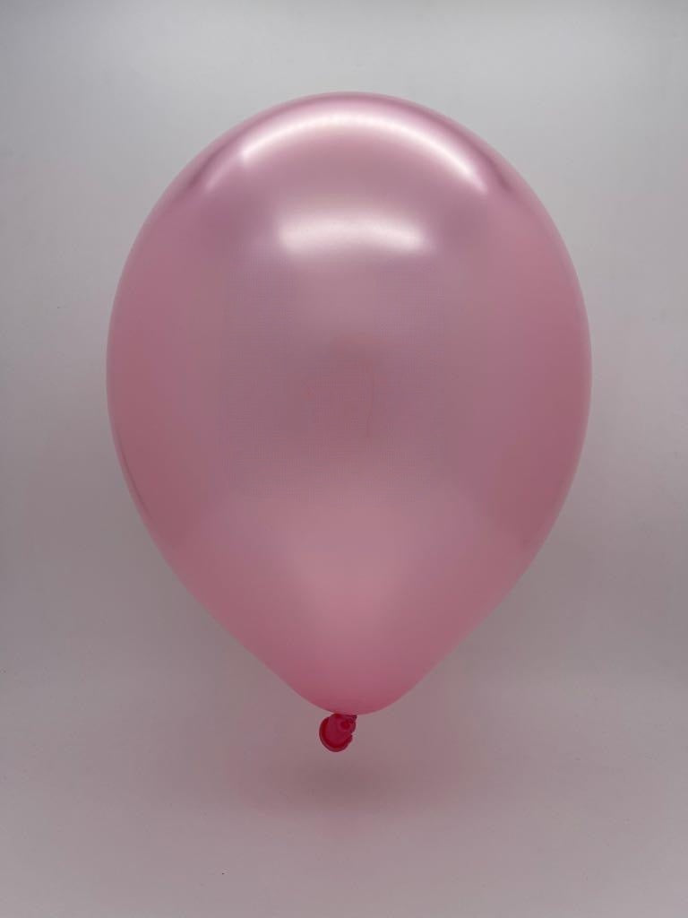 Inflated Balloon Image 17" Pearl Metallic Shimmering Pink Tuftex Latex Balloons (50 Per Bag)