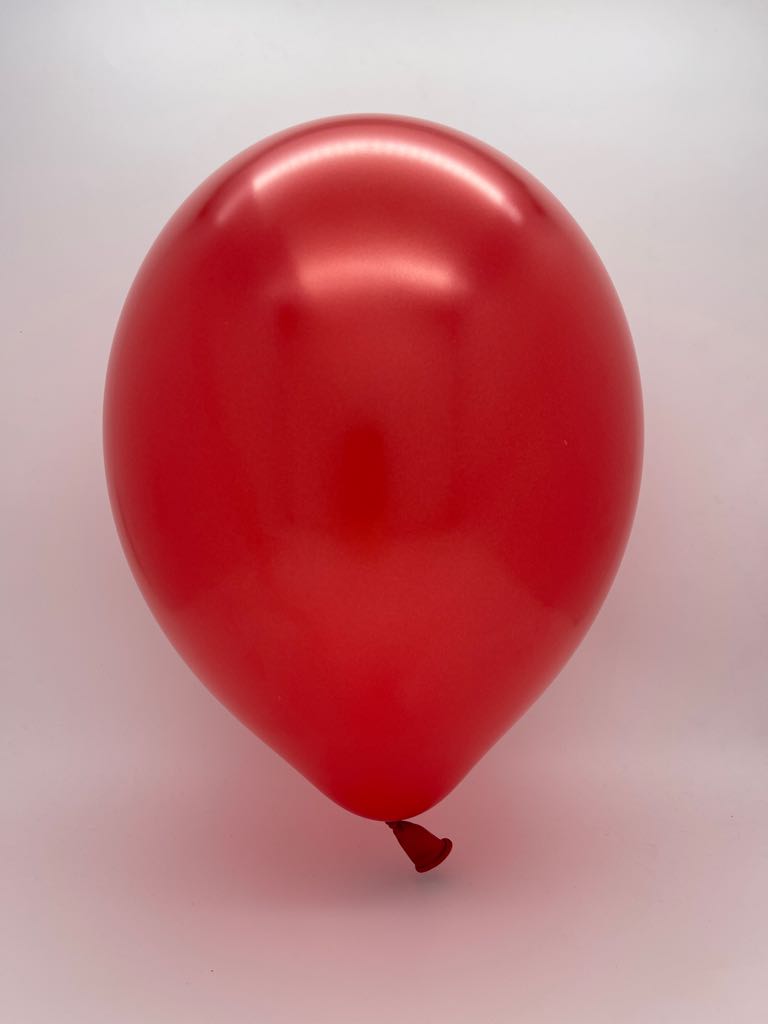 Inflated Balloon Image 11" Pearl Metallic Starfire Red Tuftex Latex Balloons (100 Per Bag)