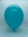 Inflated Balloon Image 11" Qualatex Latex Balloons Caribbean Blue (100 Per Bag)