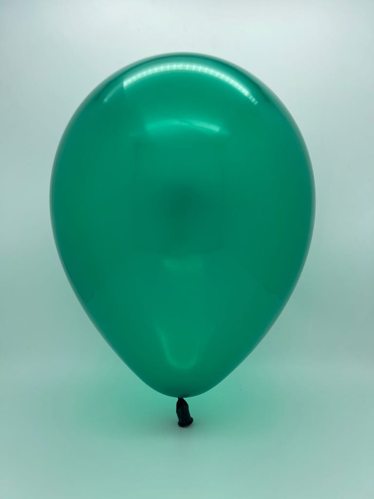Inflated Balloon Image 5" Qualatex Latex Balloons Emerald Green Jewel (100 Per Bag)