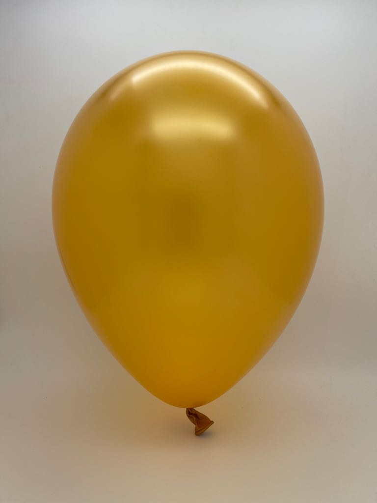Inflated Balloon Image 11" Qualatex Latex Balloons Gold (25 Per Bag)