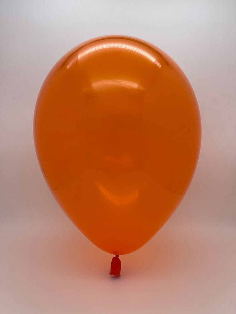 Inflated Balloon Image 11" Qualatex Latex Balloons Mandarin Jewel ORANGE (100 Per Bag)