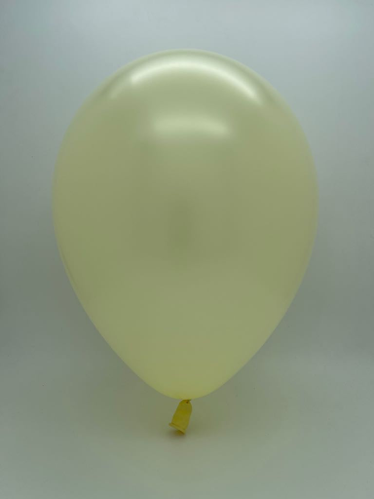 Inflated Balloon Image 5" Qualatex Latex Balloons Pearl IVORY (100 Per Bag)
