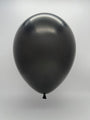 Inflated Balloon Image 5" Qualatex Latex Balloons Pearl ONYX BLACK (100 Per Bag)