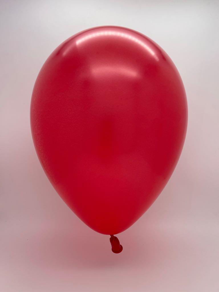 Inflated Balloon Image 16" Qualatex Latex Balloons Pearl RUBY RED (50 Per Bag)