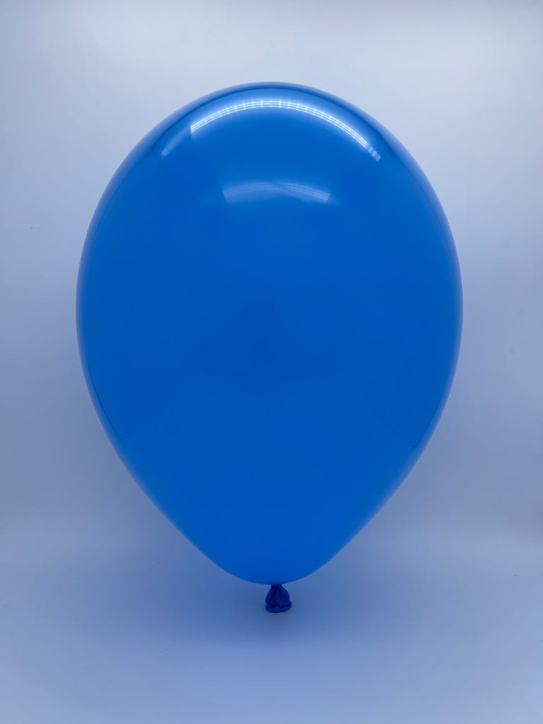 Inflated Balloon Image 24" Blue Latex Balloons (3 Per Bag) Brand Tuftex