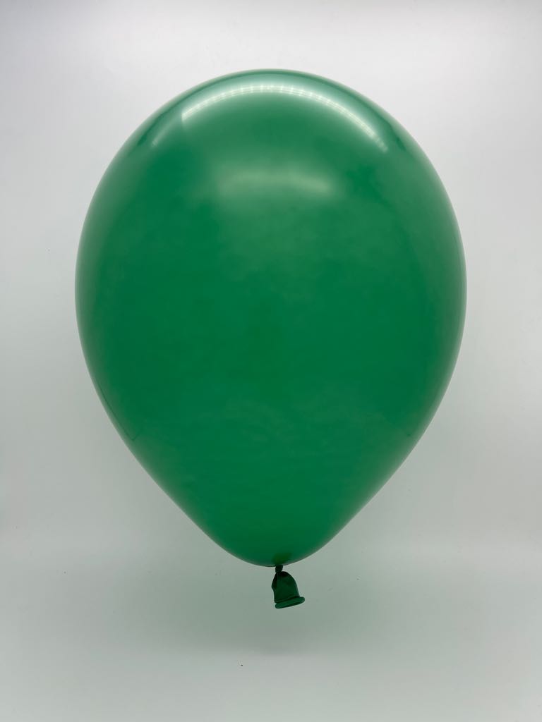Inflated Balloon Image 12" Standard Forest Green Decomex Latex Balloons (100 Per Bag)