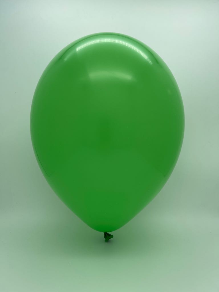 Inflated Balloon Image 5 Inch Tuftex Latex Balloons (50 Per Bag) Green