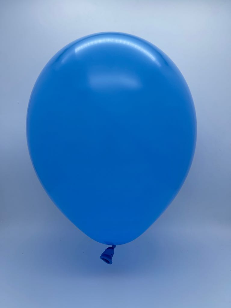 Inflated Balloon Image 6" Standard Medium Blue Decomex Linking Latex Balloons (100 Per Bag)