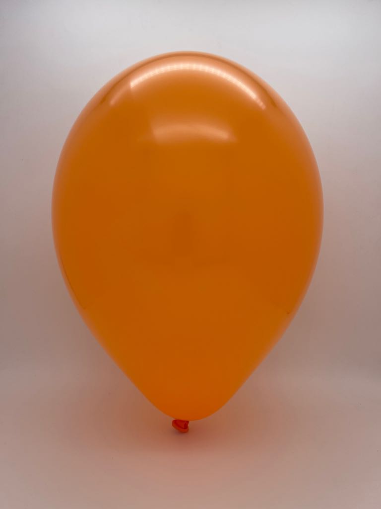 Inflated Balloon Image 5 Inch Tuftex Latex Balloons (50 Per Bag) Orange