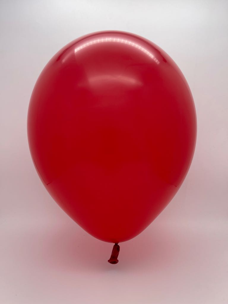 Inflated Balloon Image 5" Standard Ruby Red Decomex Latex Balloons (100 Per Bag)