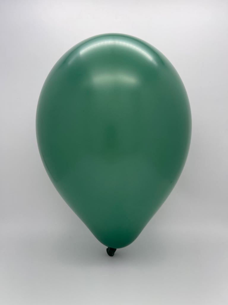 Inflated Balloon Image 17 Inch Tuftex Latex Balloons (50 Per Bag) Evergreen