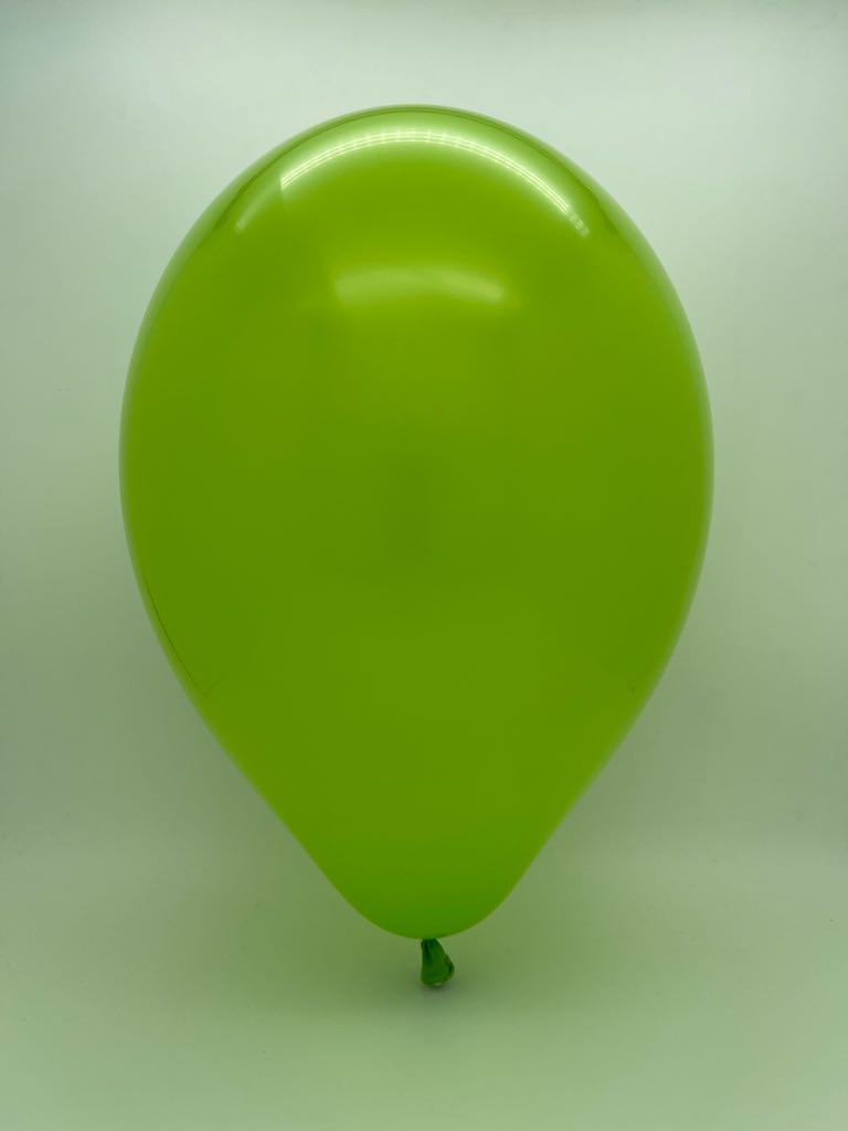 Inflated Balloon Image 5 Inch Tuftex Latex Balloons (50 Per Bag) Lime Green