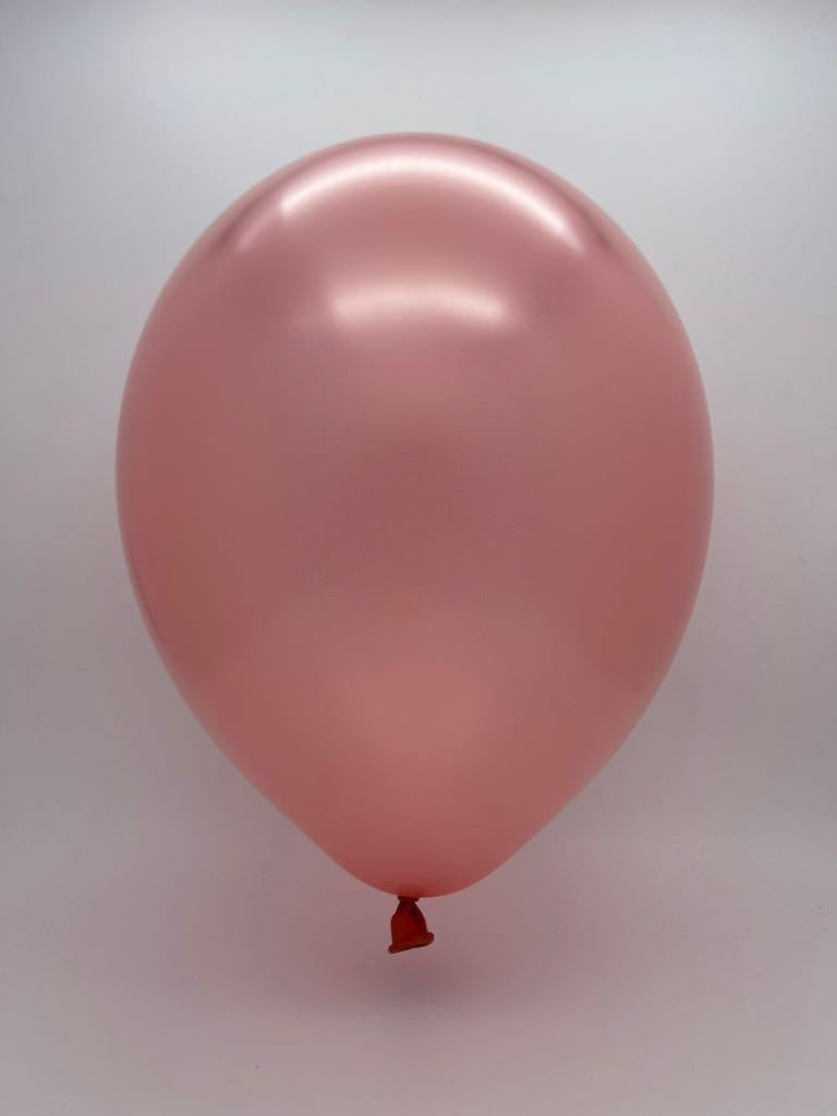 Inflated Balloon Image 11 Inch Tuftex Latex Balloons (100 Per Bag) Rose Gold
