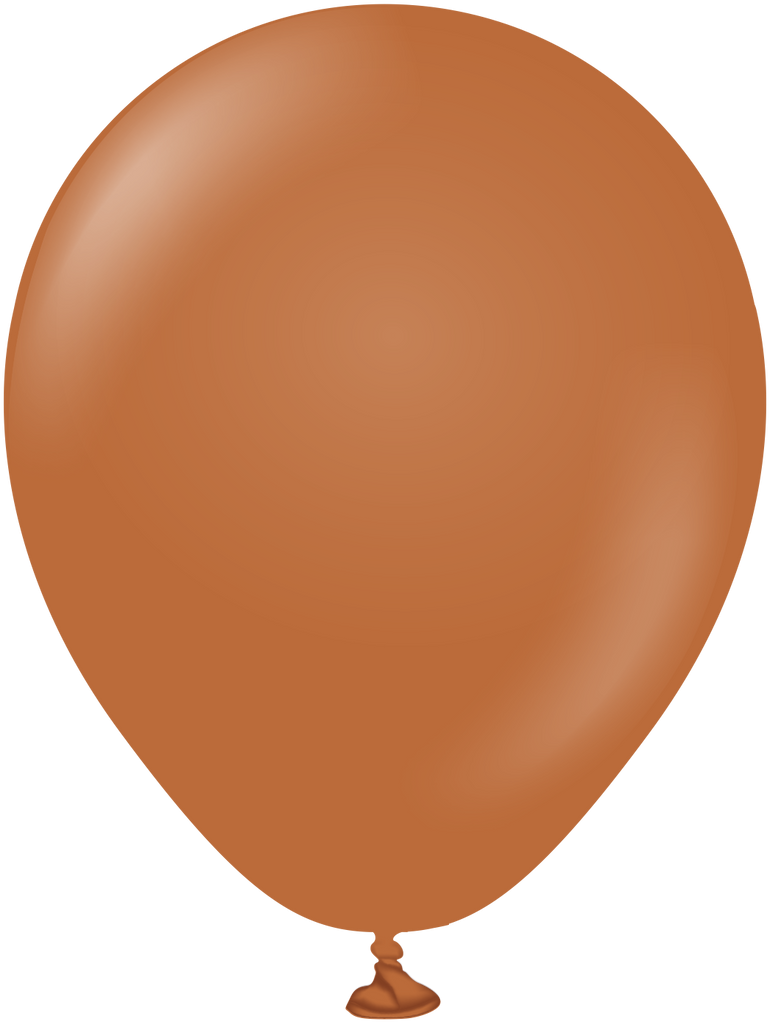5" Kalisan Latex Balloons Standard Caramel Brown (50 Per Bag)