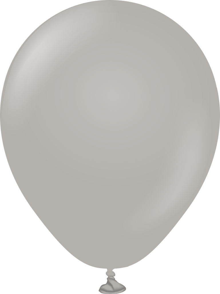 5" Kalisan Latex Balloons Standard Grey (50 Per Bag)