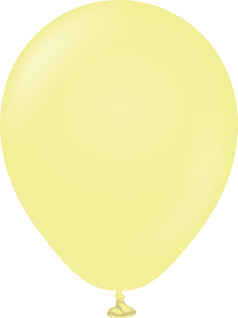 5" Kalisan Latex Balloons Pastel Matte Macaroon Yellow (50 Per Bag)