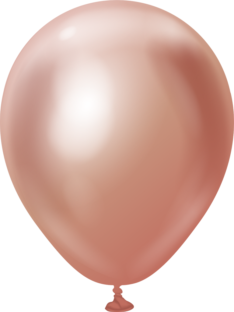 5" Kalisan Latex Balloons Mirror Rose Gold (50 Per Bag)