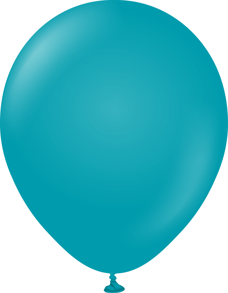 18" Kalisan Latex Balloons Standard Turquoise (25 Per Bag)