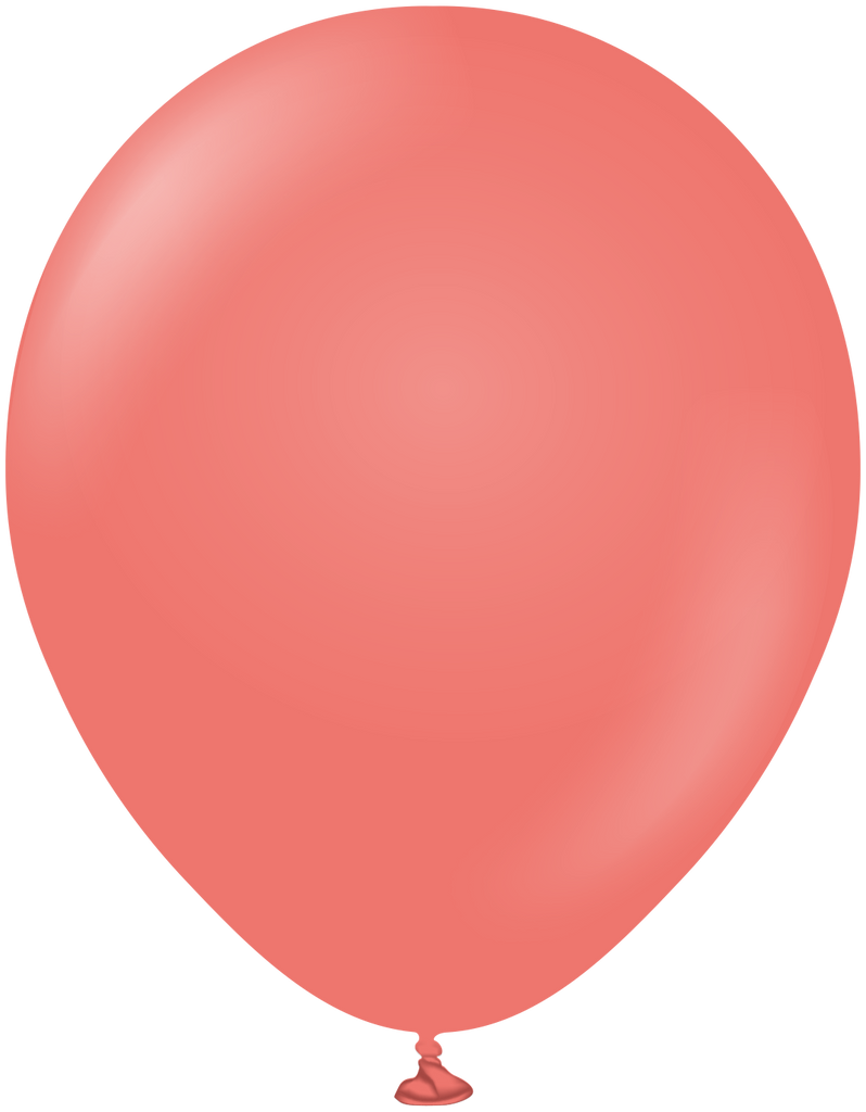 18" Kalisan Latex Balloons Standard Coral (25 Per Bag)