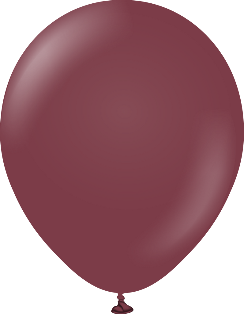 18" Kalisan Latex Balloons Standard Burgundy (25 Per Bag)