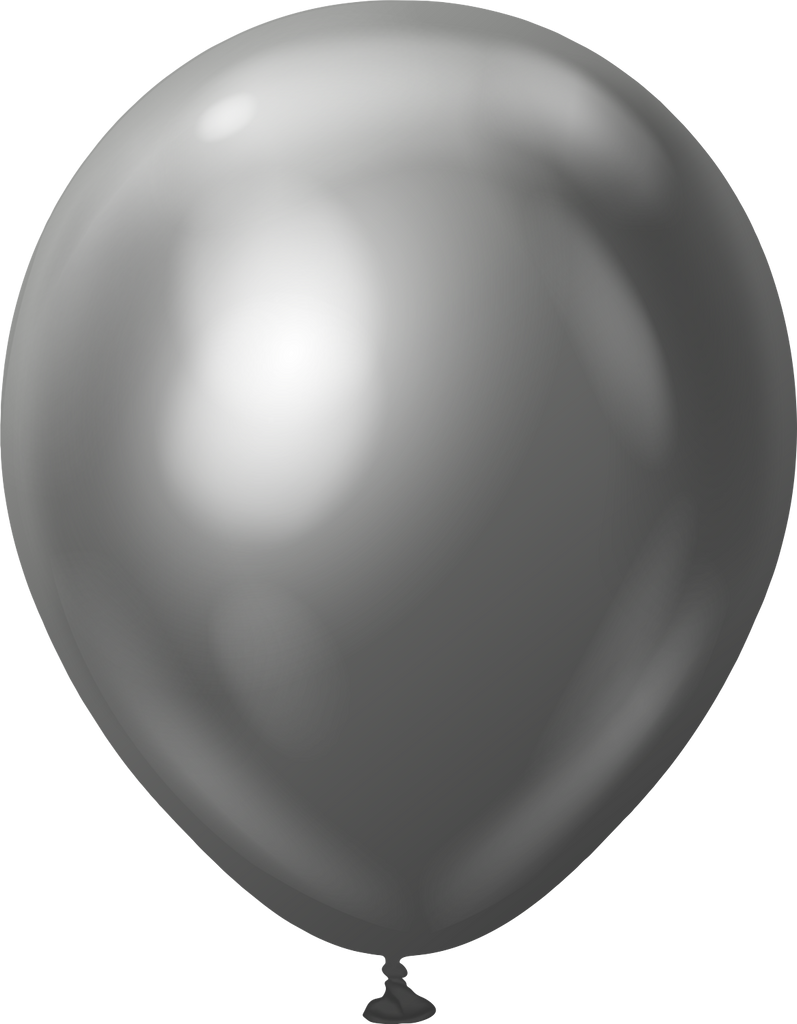12" Kalisan Latex Balloons Mirror Space Grey (50 Per Bag)