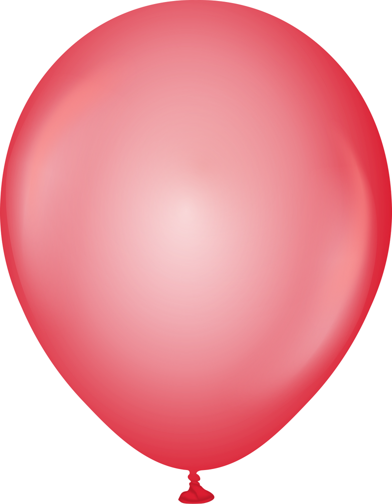 12" Kalisan Latex Balloons Crystal Red (50 Per Bag)