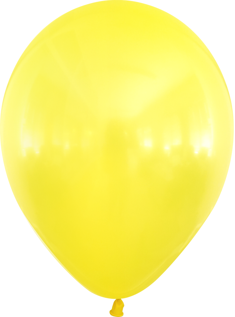 12" Kalisan Latex Balloons Crystal Yellow (50 Per Bag)