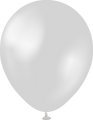 12" Kalisan Latex Balloons Metallic Silver (50 Per Bag)