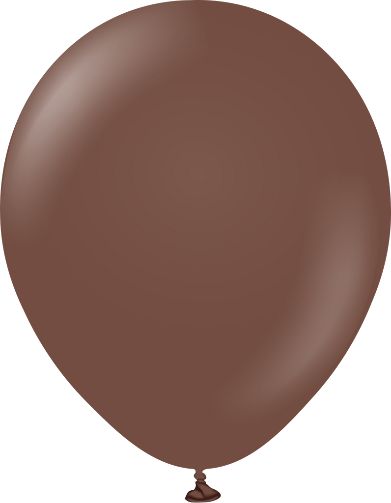 18" Kalisan Latex Balloons Standard Chocolate Brown (25 Per Bag)