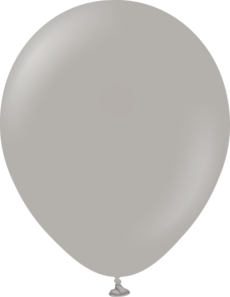 18" Kalisan Latex Balloons Standard Grey (25 Per Bag)
