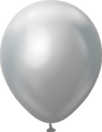 18" Kalisan Latex Balloons Mirror Silver (25 Per Bag)