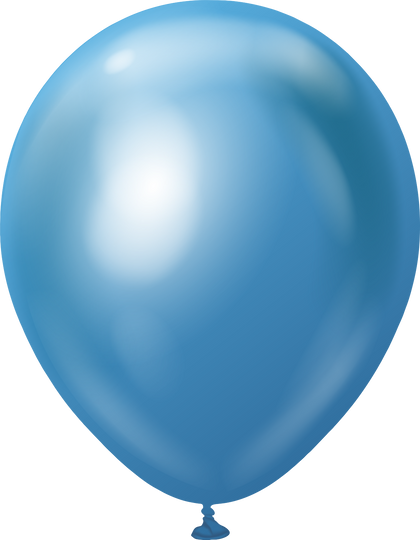 18" Kalisan Latex Balloons Mirror Blue (25 Per Bag)