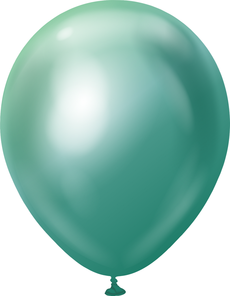 18" Kalisan Latex Balloons Mirror Green (25 Per Bag)