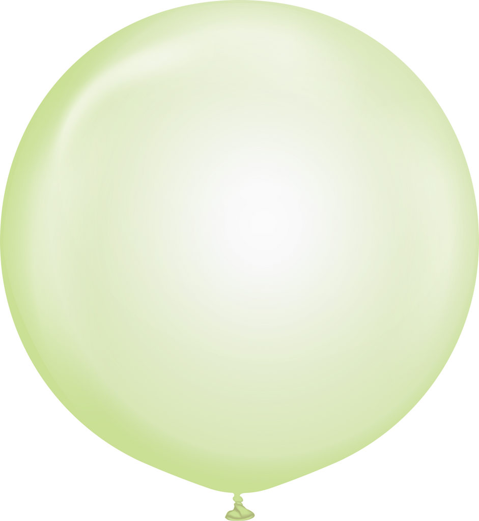 24" Kalisan Latex Balloons Pure Crystal Pastel Green (5 Per Bag)