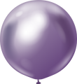 24" Kalisan Latex Balloons Mirror Violet (5 Per Bag)