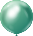 24" Kalisan Latex Balloons Mirror Green (5 Per Bag)