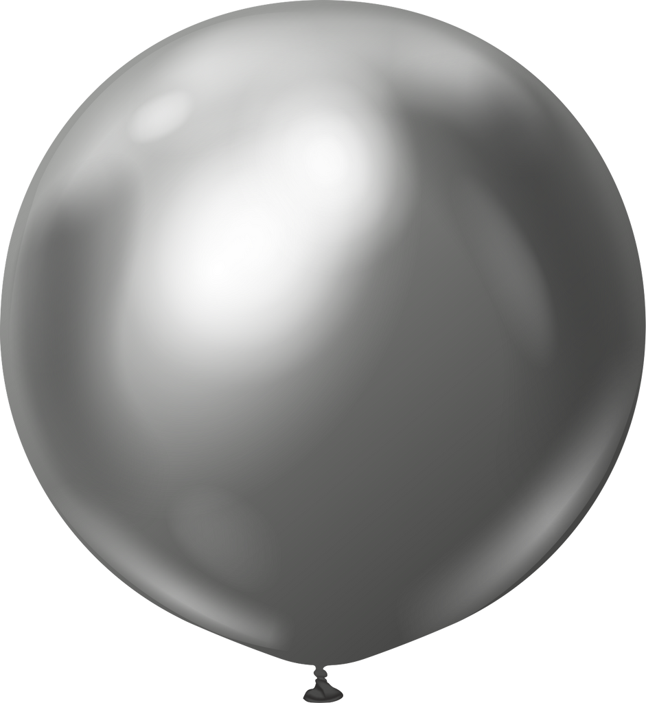 36" Kalisan Latex Balloons Mirror Space Grey (2 Per Bag)