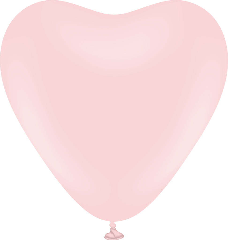 12" Kalisan Latex Heart Balloons Pastel Matte Macaroon Pink (50 Per Bag)