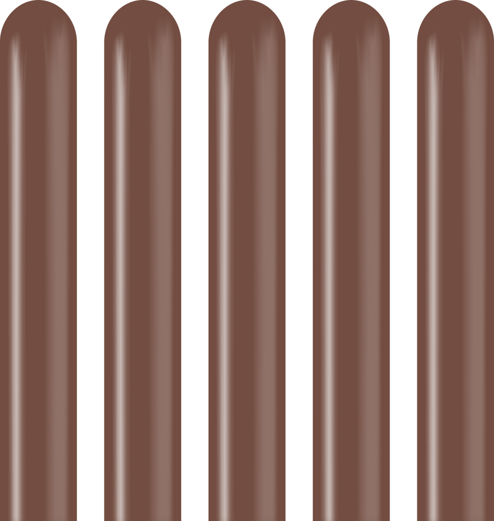 260K Kalisan Twisting Latex Balloons Standard Chocolate Brown (50 Per Bag)