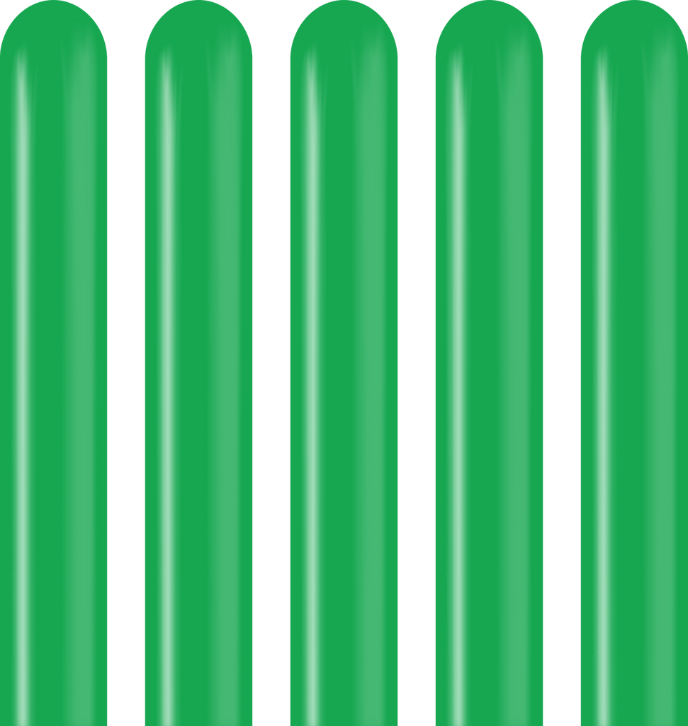 260K Kalisan Twisting Latex Balloons Standard Green (50 Per Bag)