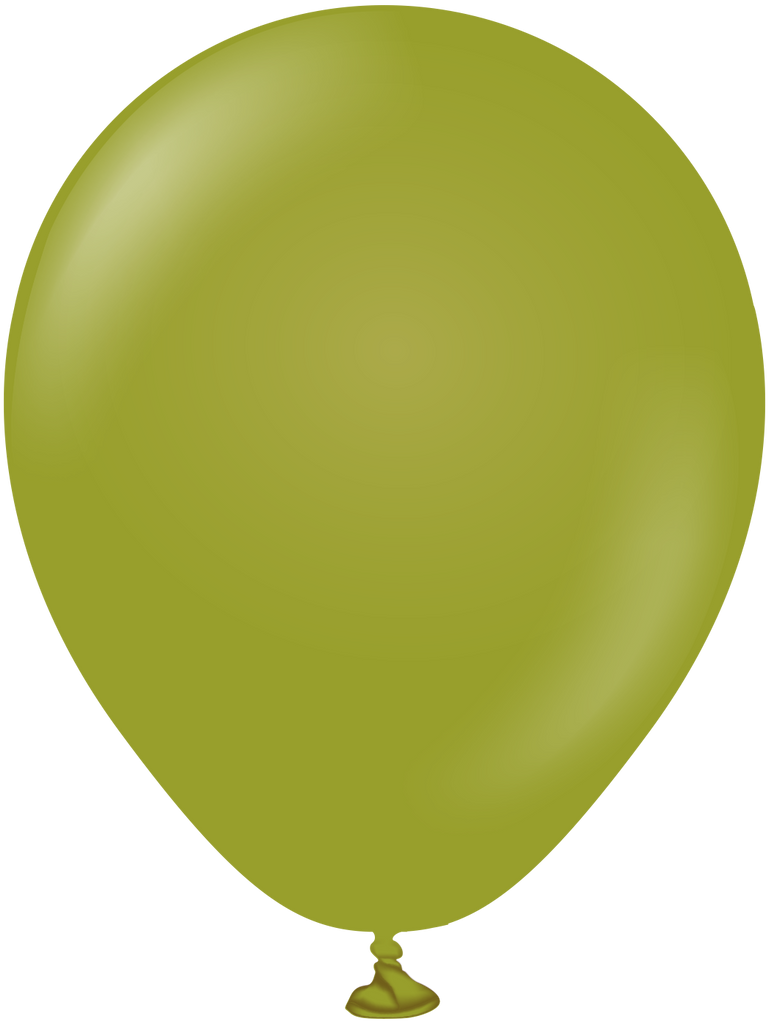 5" Kalisan Latex Balloons Retro Olive (50 Per Bag)
