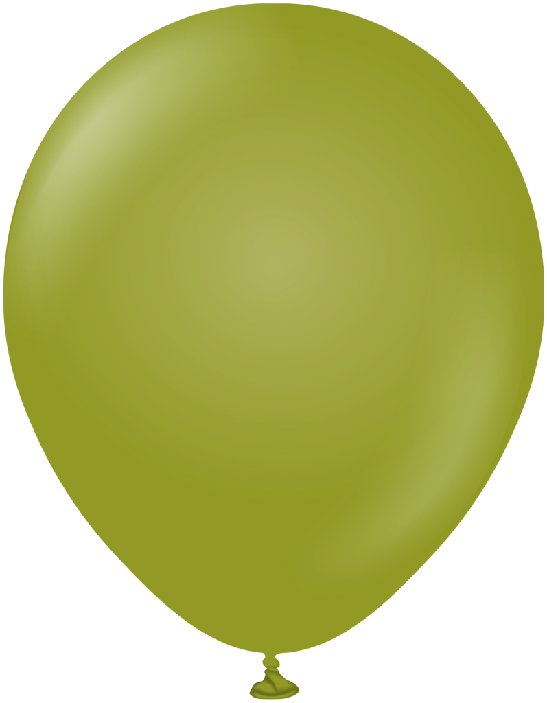 18" Kalisan Latex Balloons Retro Olive (25 Per Bag)