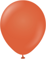 18" Kalisan Latex Balloons Retro Rust Orange (25 Per Bag)