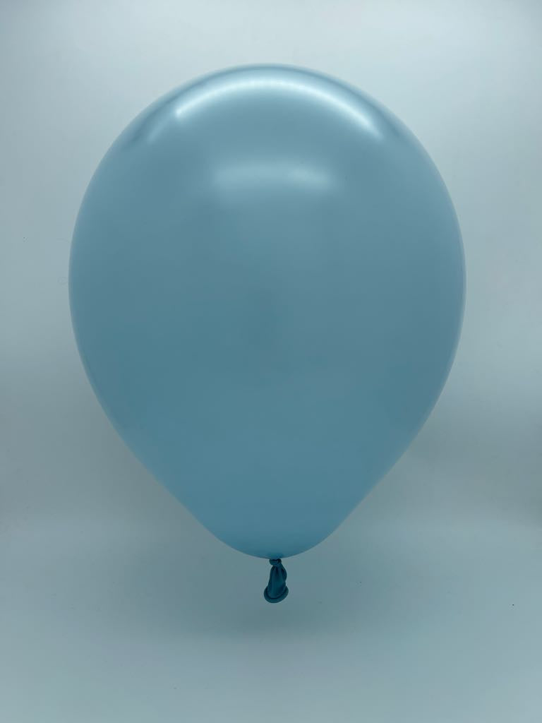 Inflated 24 inch kalisan latex balloons retro blue glass 5 per bag k68223